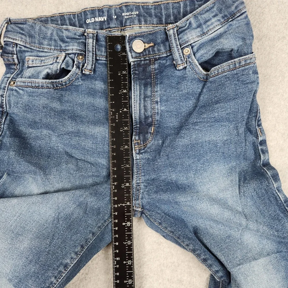 Old Navy Jeans Kids 14 Blue Boot-Cut Built-In Flex Medium Wash Denim‎ Pants 2204